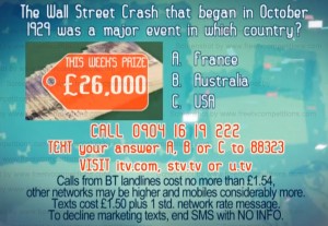 Dickinson's Real Deal competition question to win £26000