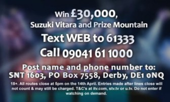 Saturday Night Takeaway Competition Suzuki and £30000 Cash