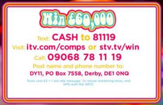 £60,000 competition ITV 2018
