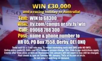 Melbourne cup competition and £30,000