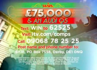 Lorraine Audi Prize Draw Plus 75 000 Cash Entry Details Text Telephone Numbers