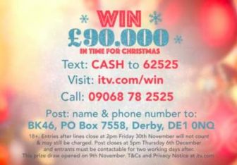 Lorraine £90,000 prize draw entry ITV